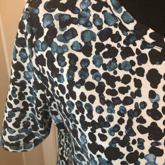 LOGO by Lori Goldstein knit watercolor print top - Picture 2 of 6